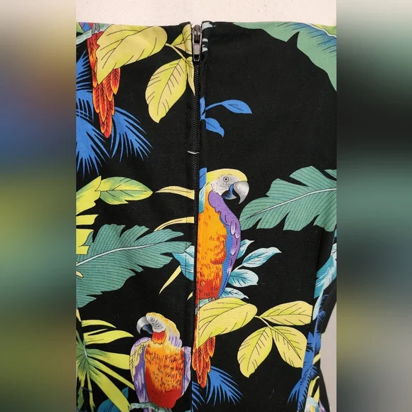 SHANNON MARIE Vintage Women Short Dress Size L Black Sleeveless Square Neck Zip - Picture 5 of 6